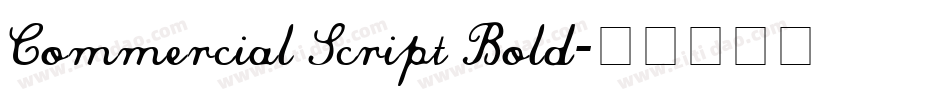 Commercial Script Bold字体转换